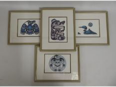 Four framed Joe Wilson prints