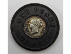 A Victorian one penny model
