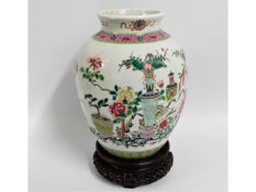 A well decorated 19thC. Chinese vase with enamelle