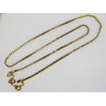 A 9ct gold box chain, 6.8g, 16in long