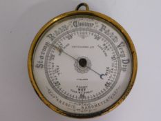 A Veitch & Sons aneroid barometer, 5.25in diameter