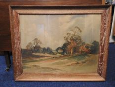 A large Edwin Harris framed landscape watercolour