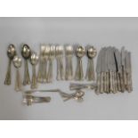 A James Dixon silver plated cutlery set for eight