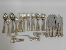 A James Dixon silver plated cutlery set for eight