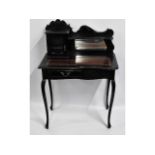 An antique ladies writing table, 43.5in high x 30i