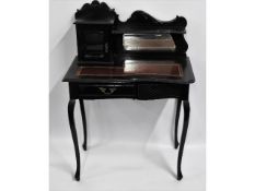 An antique ladies writing table, 43.5in high x 30i