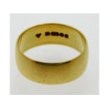An 18ct gold band, 5.1g, size N/O