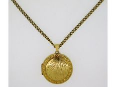 A 9ct gold locket with 24in, 9ct gold chain, 11.3g