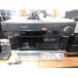 A video player, a tape deck & a radio separate