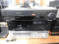 A video player, a tape deck & a radio separate