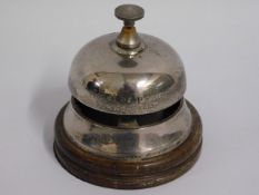 A hotel service bell, inscribed Hotel De Paris, Mo