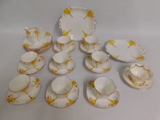 An early 20thC. twenty seven piece floral tea set