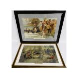 Two vintage, large framed prints relating to Admir