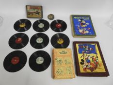Eight Child's records, two early Mickey Mouse annu