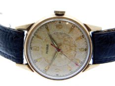 A gents 9ct gold wristwatch, 29mm diameter