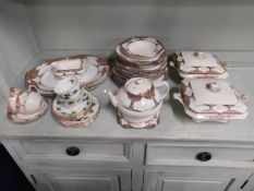 Thirty four pieces of Crown Ducal dinnerware, some