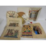 A selection of vintage Egyptian papyrus pictures,