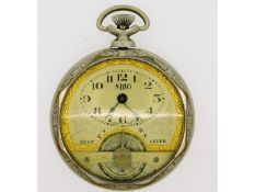 A Swiss made Siro pocket watch with visible escape