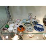 A quantity of mixed china items including crested