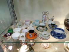 A quantity of mixed china items including crested