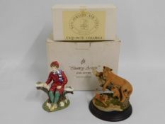 A Johnson & Sons winter figure a/f twinned with a