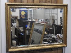 A decorative gilt framed Morris mirror, 40.5in wid