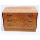 A G-Plan teak chest of drawers, 32in wide x 21in h