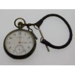 A silver pocket watch by W. M. Greenwood, 49mm dia