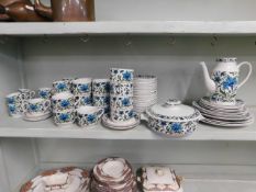 Eighty one pieces of retro Spanish Garden tea ware