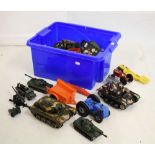 Assorted quantity of diecast and other model vehicles to include; Dinky, Corgi etc