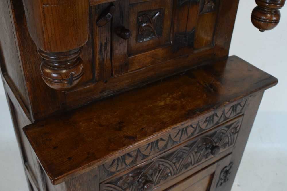 Small old reproduction press or court cupboard - Image 4 of 7