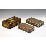 Three inlaid Middle Eastern boxes