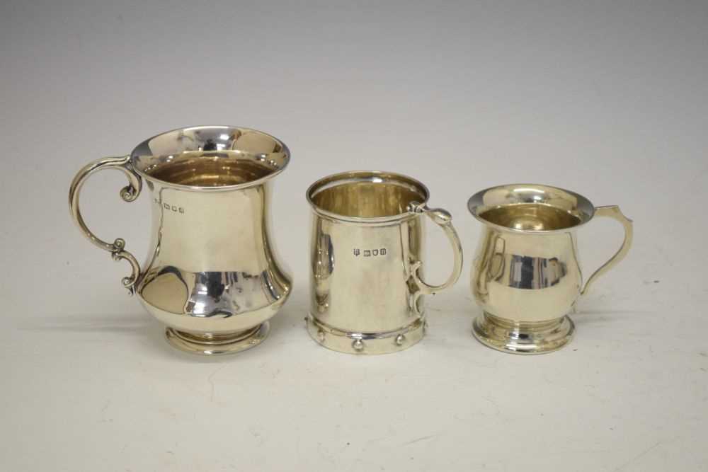 Three silver Christening mugs - Image 2 of 7