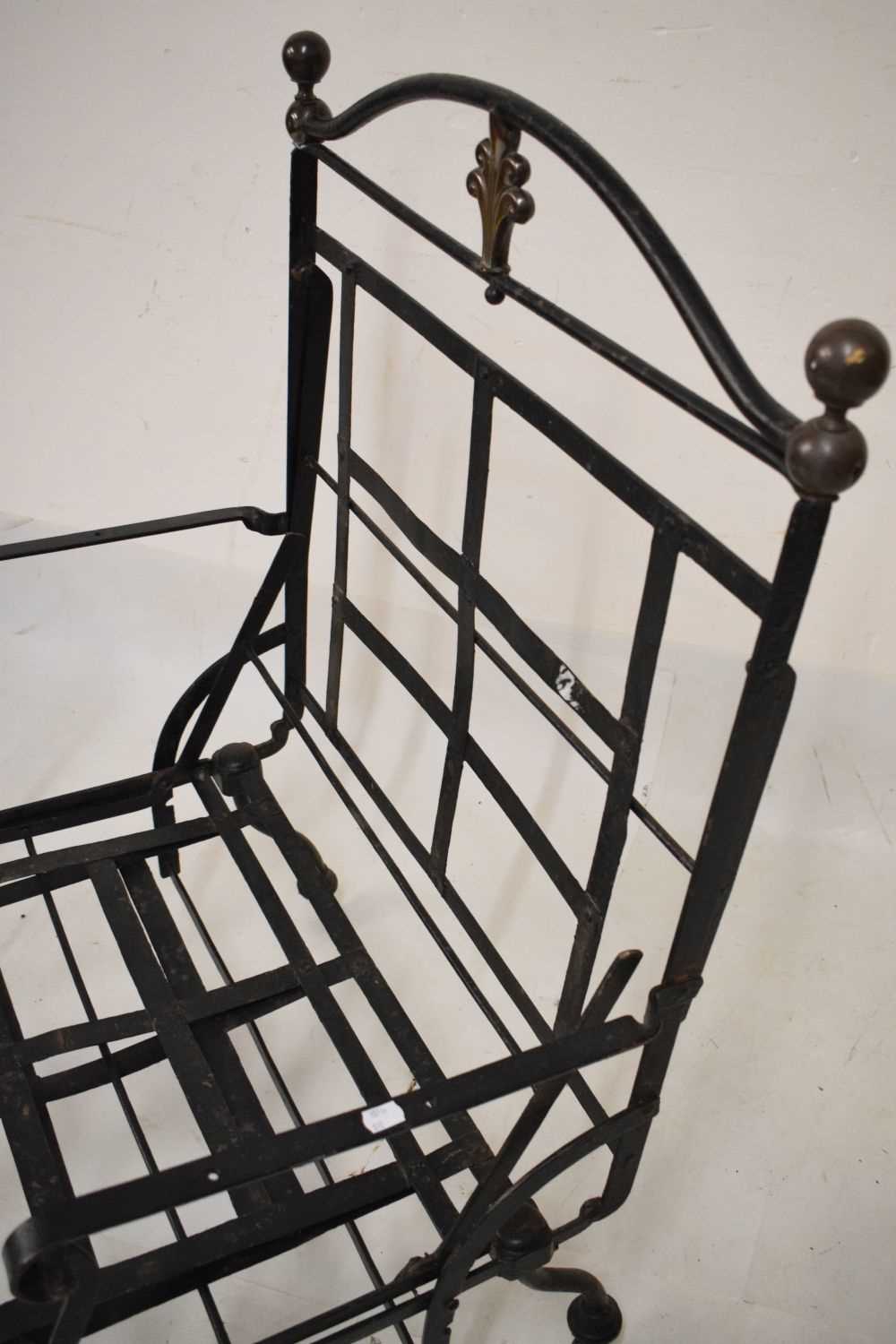 Cast iron campaign bed - Image 4 of 5