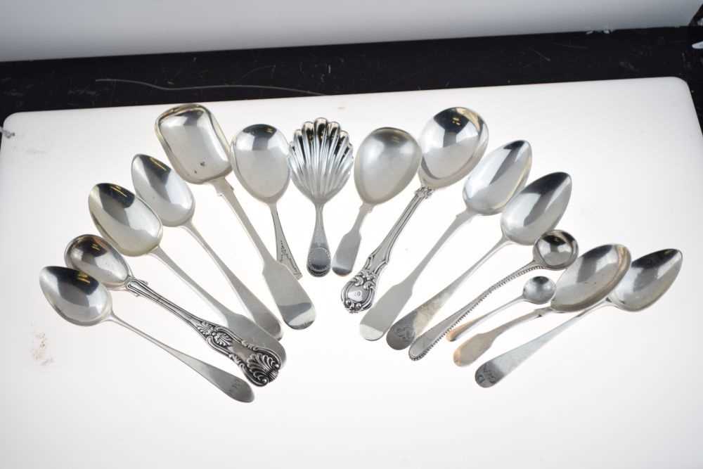 Quantity of Georgian and later caddy spoons, teaspoons, etc - Image 2 of 6