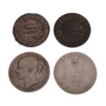 Coins - William III Crown 1696 and a Queen Victoria Crown 1845