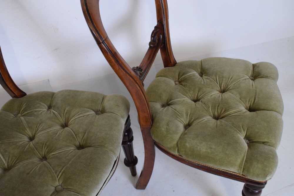 Set of six Victorian balloon-backed chairs - Image 7 of 7