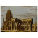 English School - 19th Century, Oil on canvas, 'South East View of Redcliffe Church, Bristol'
