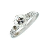 Diamond single stone ring