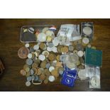 Quantity of GB and World coinage and medallions, etc
