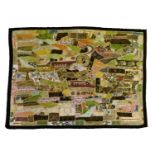 Patchwork coverlet or wall hanging