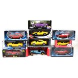 Quantity of boxed 1/18 scale diecast model vehicles