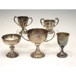 Five George V/George VI silver trophy cups