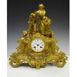 French gilt clock