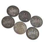 Coins - Six Queen Victoria silver Crowns