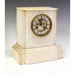 White marble mantle clock