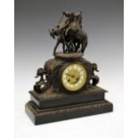 Late 19th Century spelter 'Marley Horse' clock