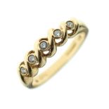 9ct gold five-stone diamond ring