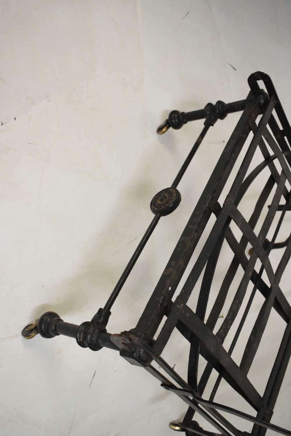Cast iron campaign bed - Image 3 of 5