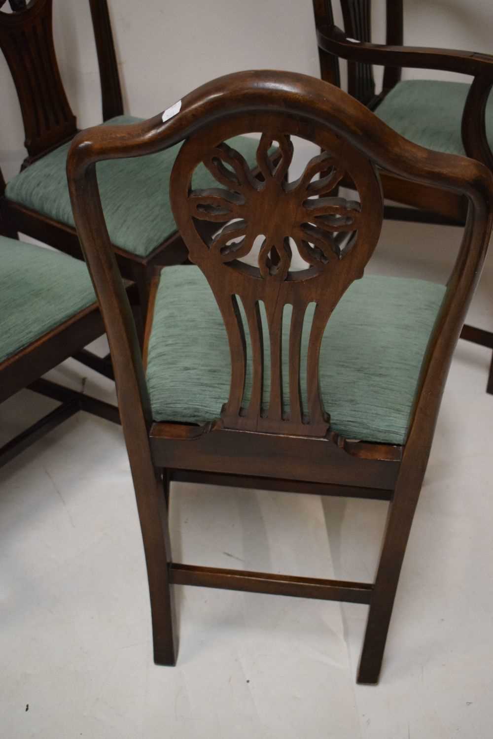 Set of six Hepplewhite-style dining chairs - Image 6 of 7